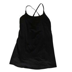 Halara Dress 1X Black Athletic Built In Shorts Tennis Golf Tank Padded Strappy